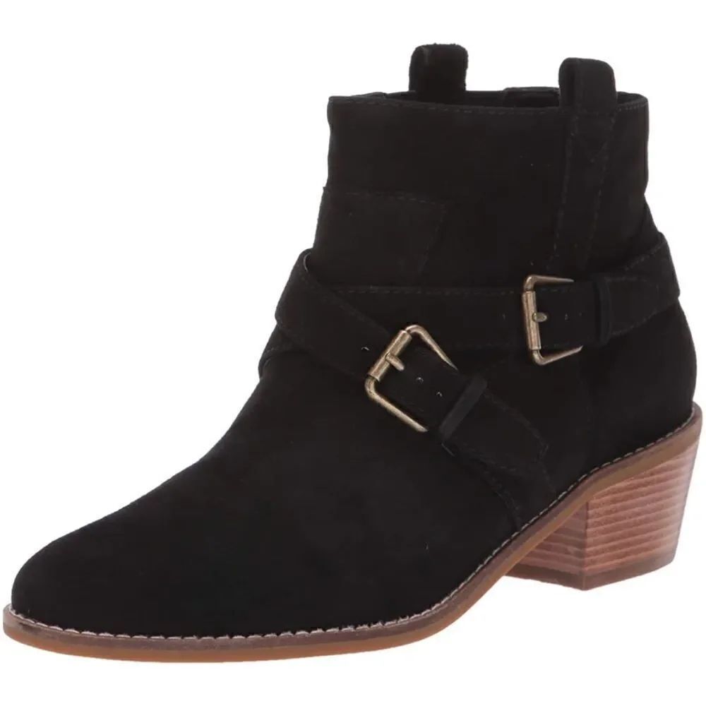 cole haan jensynn suede black bootie size 7.5B